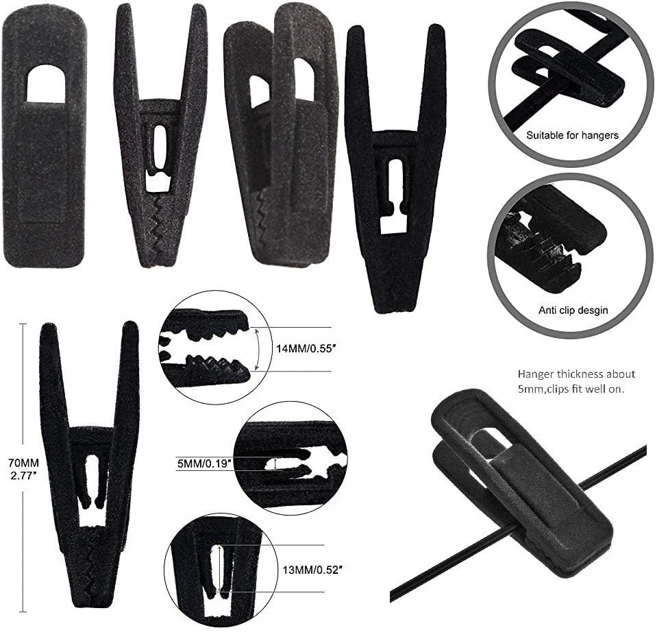Space saving wardrobe hanger set for clothes organisation