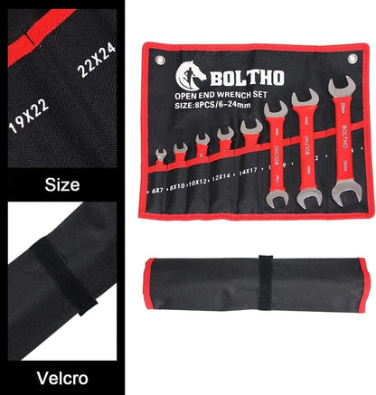 Spanner set with storage roll packaging display included UK