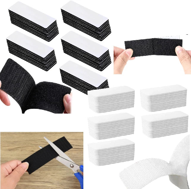 Close-up of sticky backed fastener pads showing texture detail
