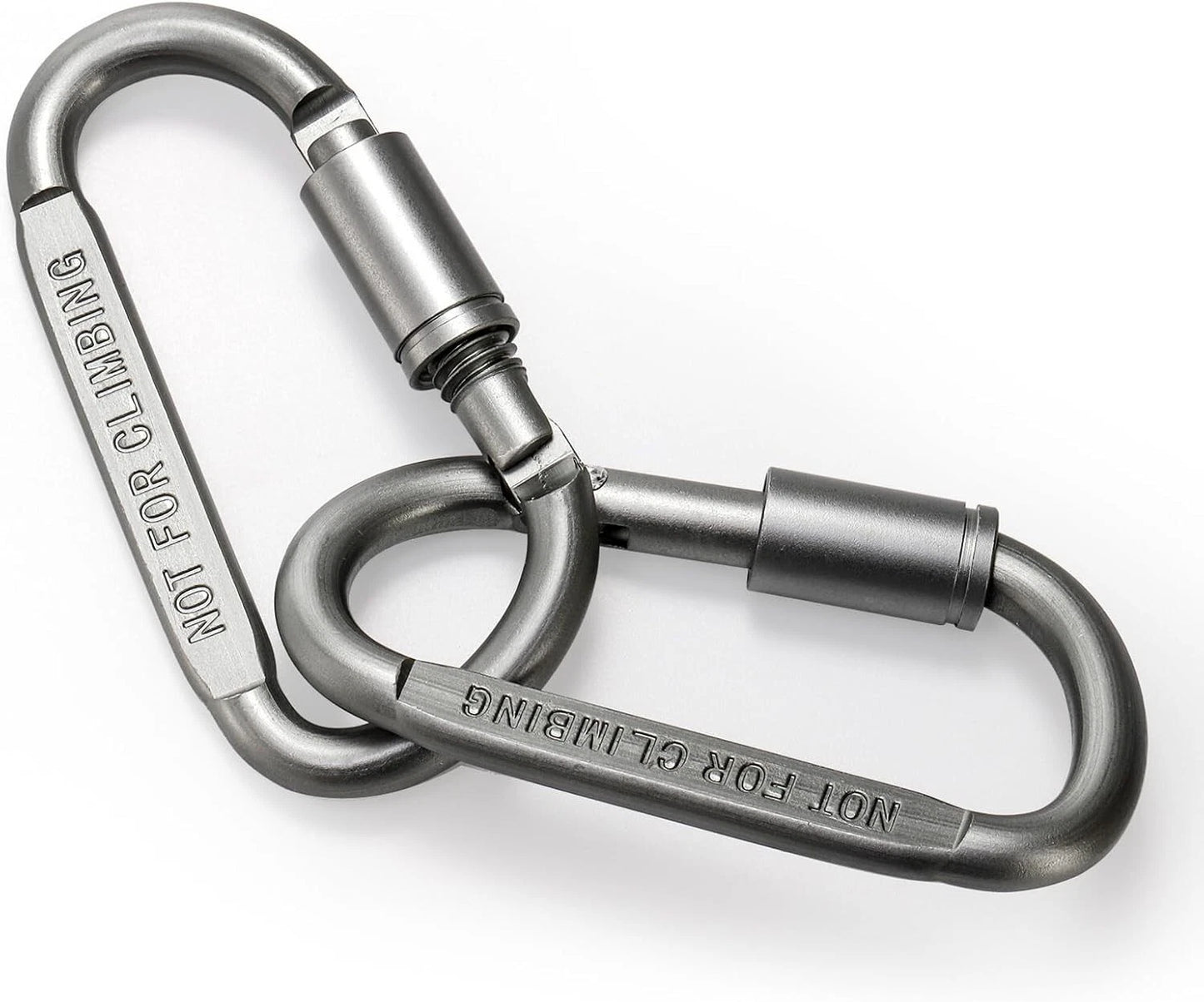 Strong carabiner hook used for camping equipment attachment