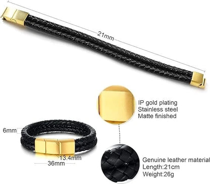 Stylish men’s bracelet shown as gift accessory