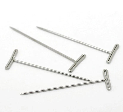 T pins for dressmaking and sewing craft projects