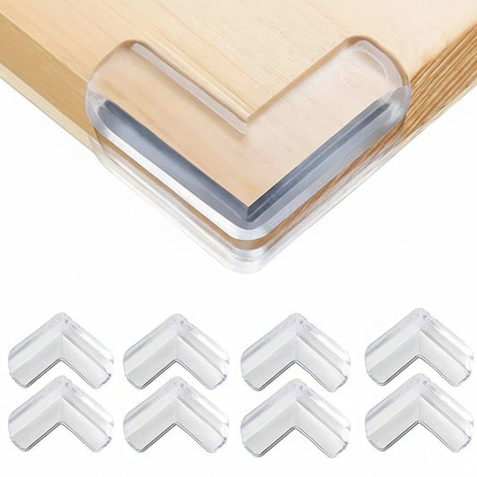 Installing table corner protector with adhesive backing