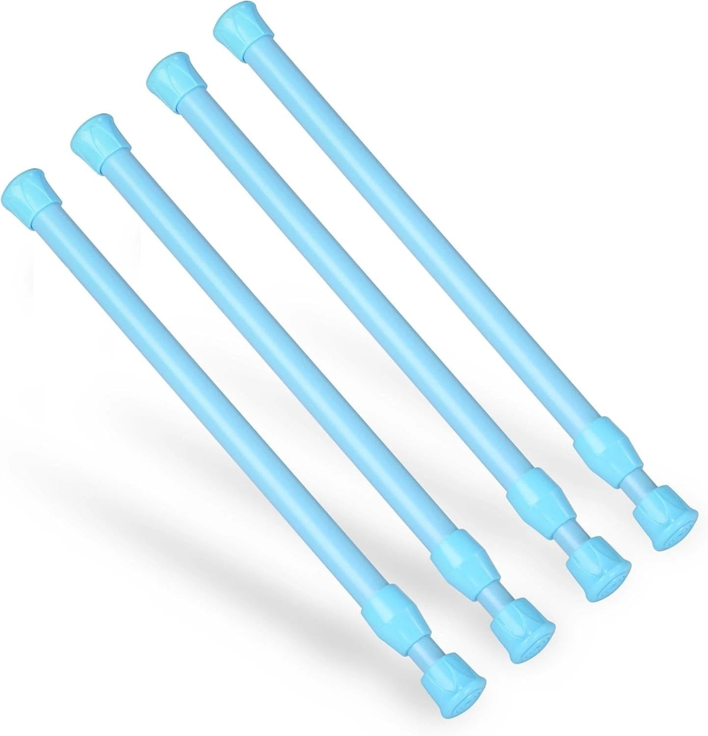 Telescopic curtain rod spring loaded extendable window pole rail