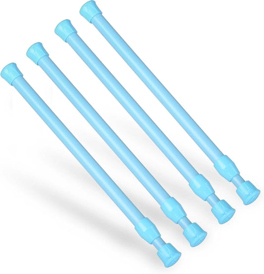 Telescopic curtain rod spring loaded extendable window pole rail