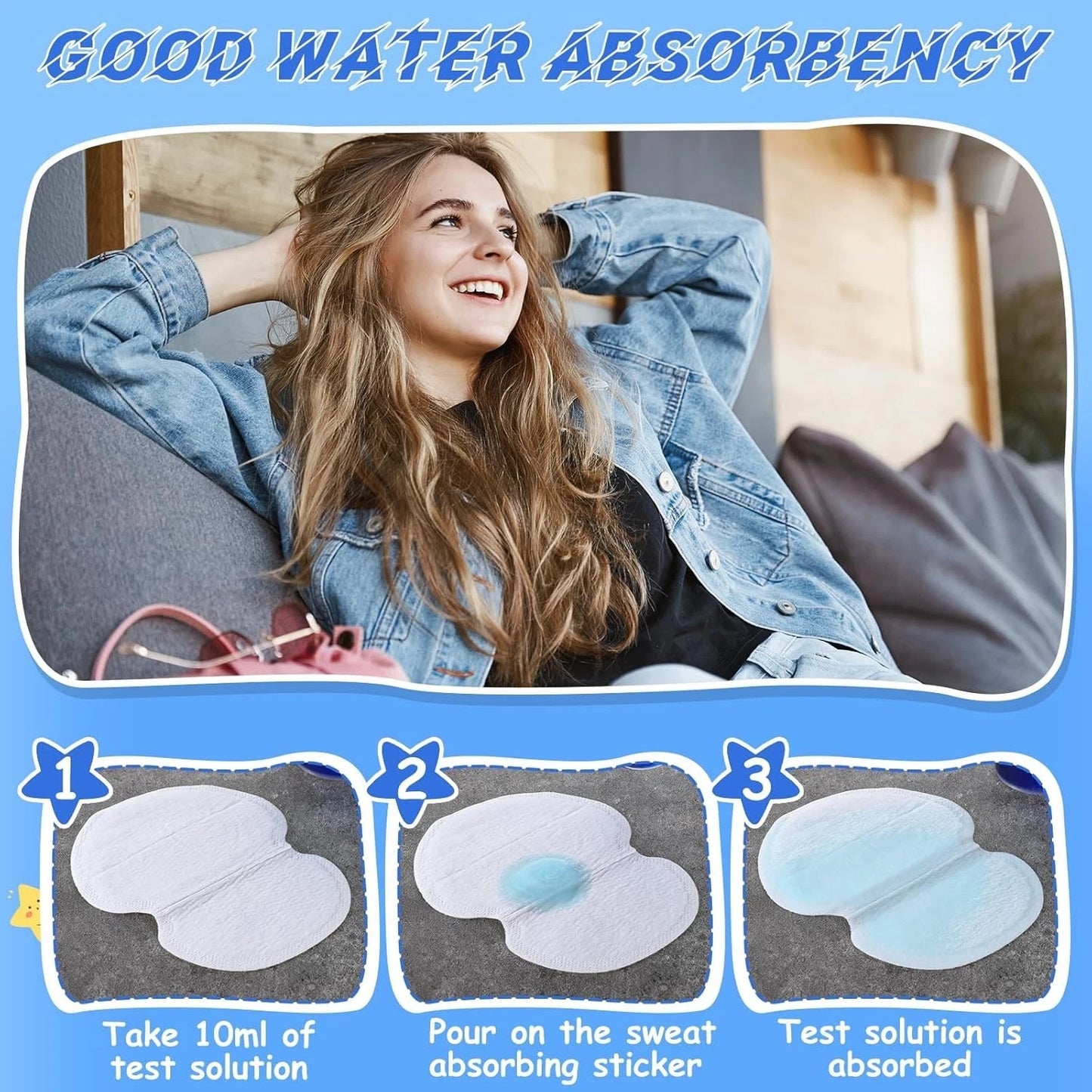 Thin disposable sweat liners detail showing lightweight design