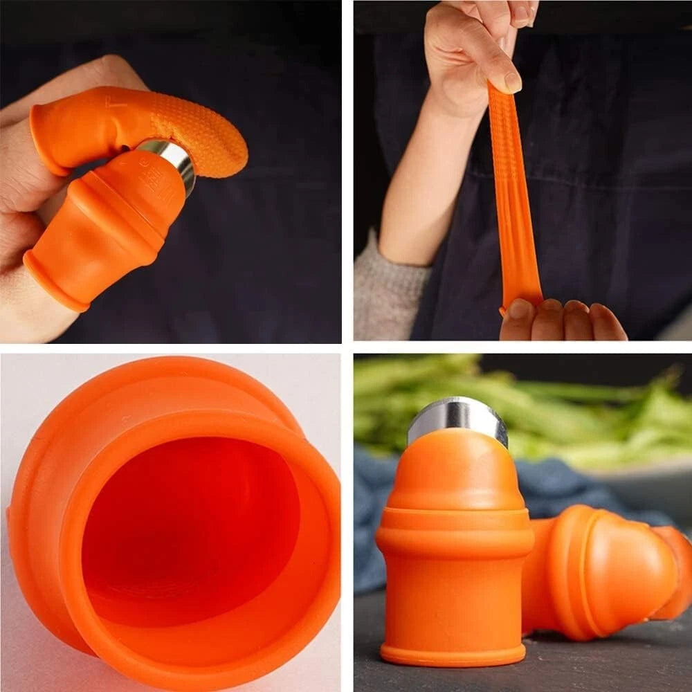 Thumb knife used for harvesting vegetables and garden plants