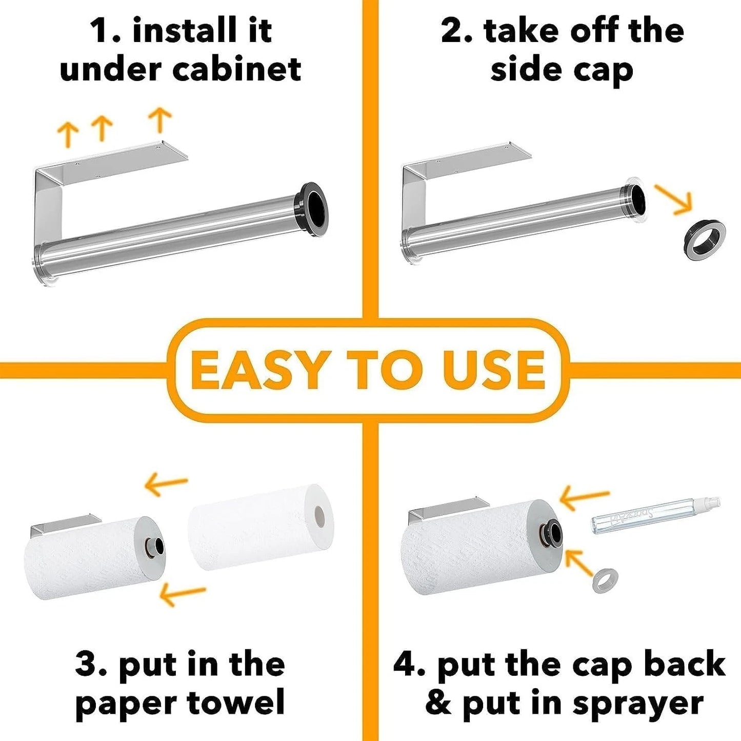 Tissue roll holder kitchen storage rack modern organization