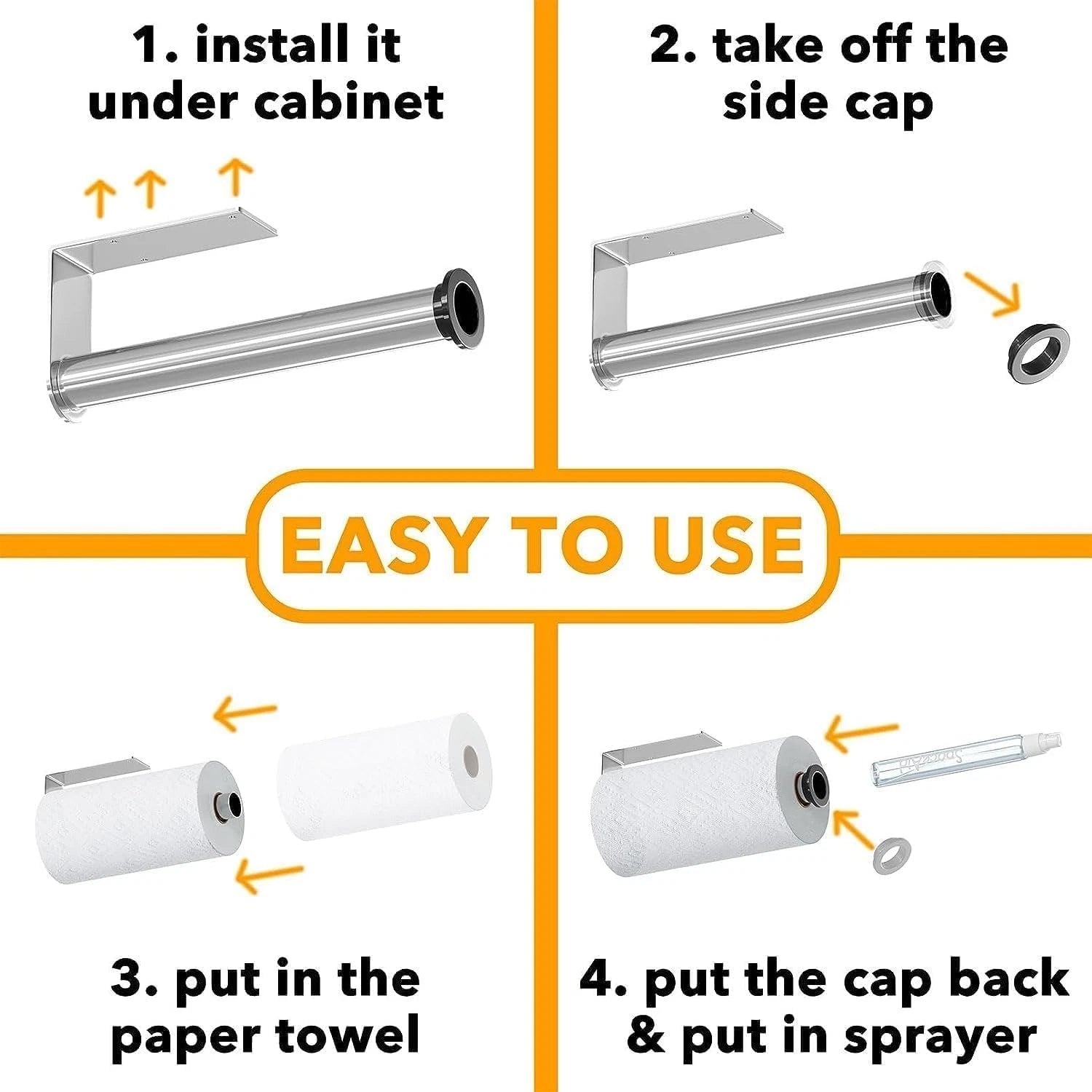 Tissue roll holder kitchen storage rack modern organization