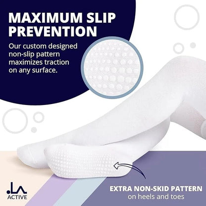 Toddler walking confidently wearing non slip grip tights