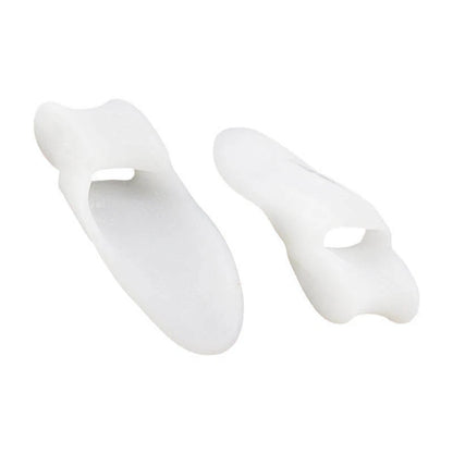 Before and after toe alignment using bunion corrector splint