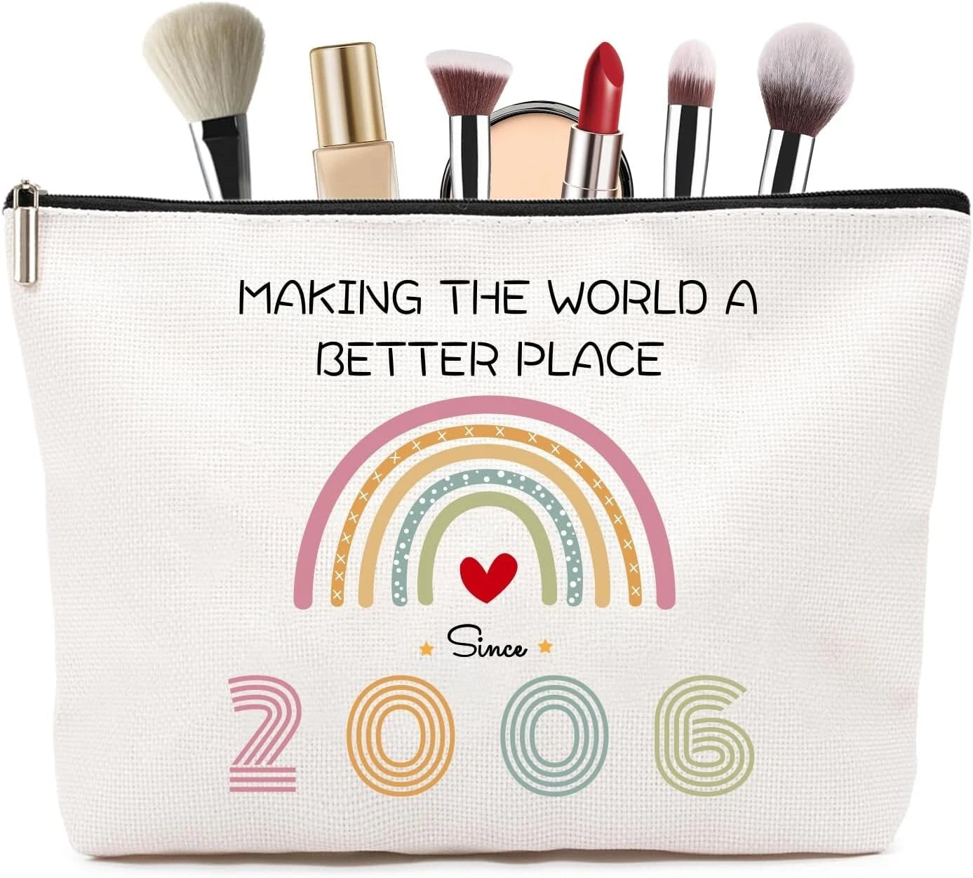 Toiletry organizer pouch with secure zipper closure design