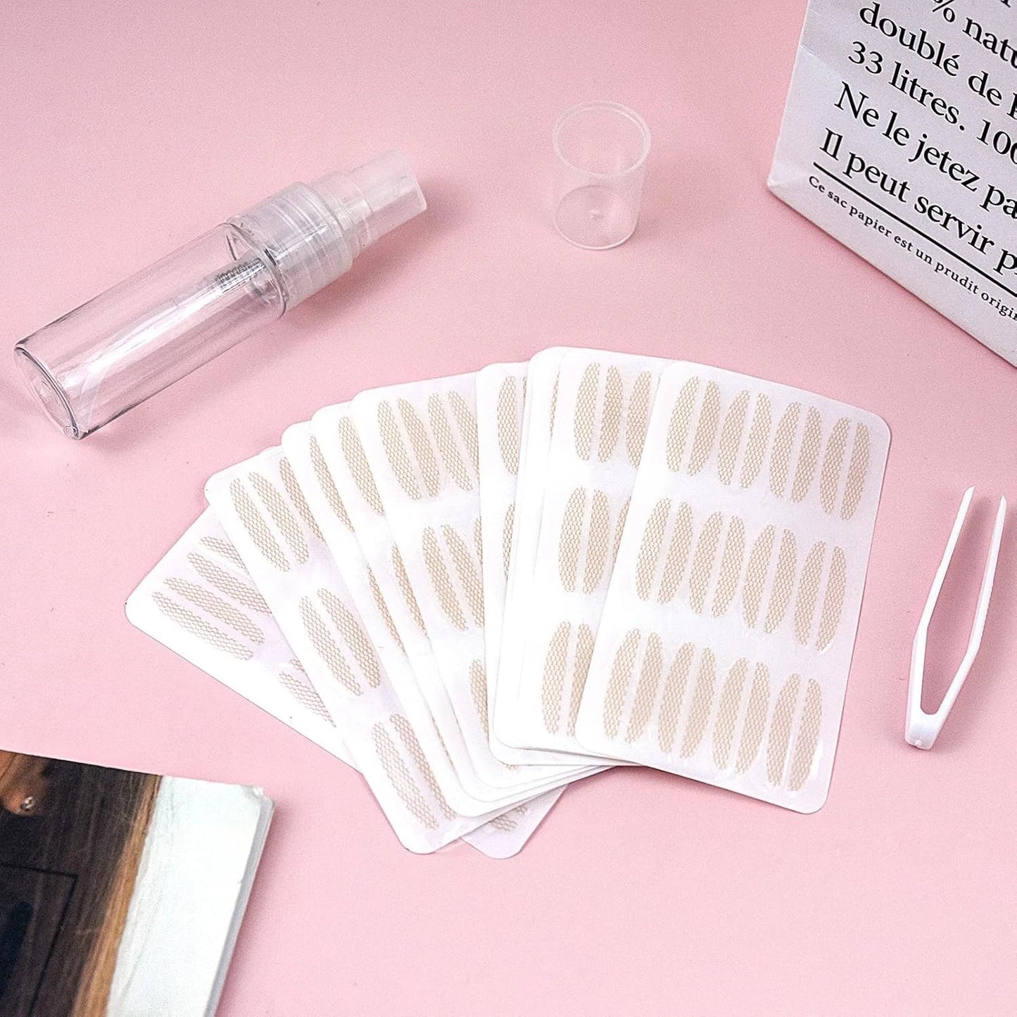 Transparent eye tape providing natural invisible finish