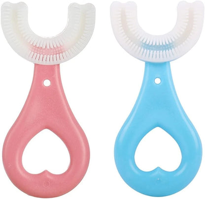 Travel kids toothbrush set 2pc for home and on-the-go use