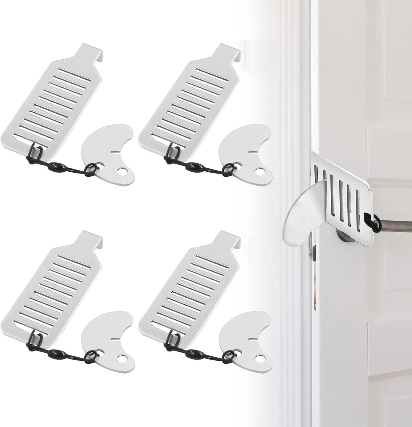 Travel safety door lock set with packaging display included