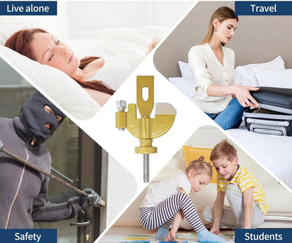 Step by step installation of portable travel door lock on door