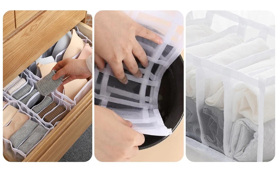 Underwear jeans storage box with compartments for organisation