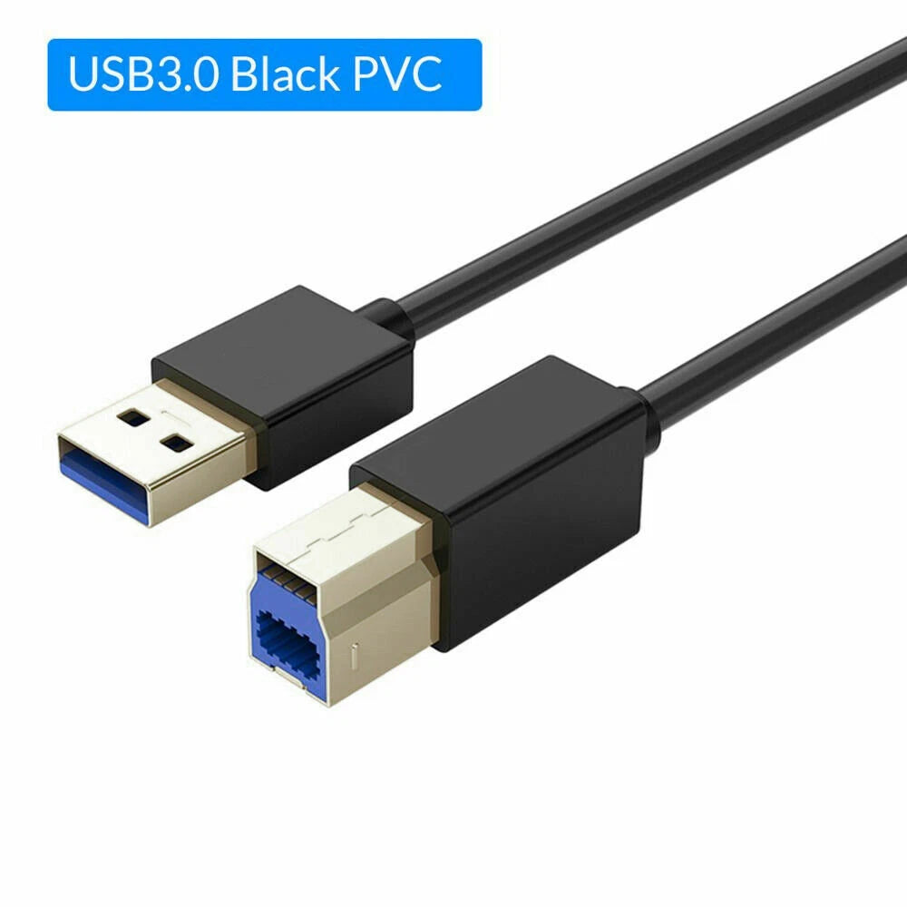 USB 3.0 printer cable high speed data transfer lead