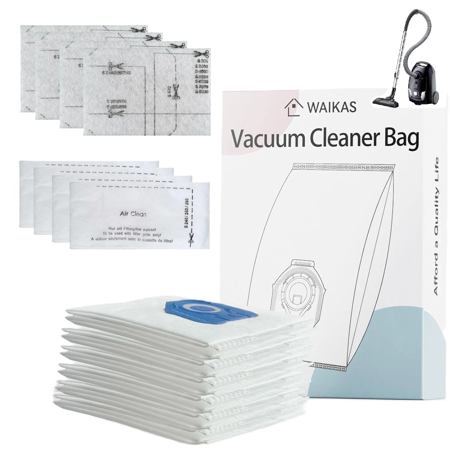 Vacuum dust bags for Miele C1 C2 vacuum cleaner systems
