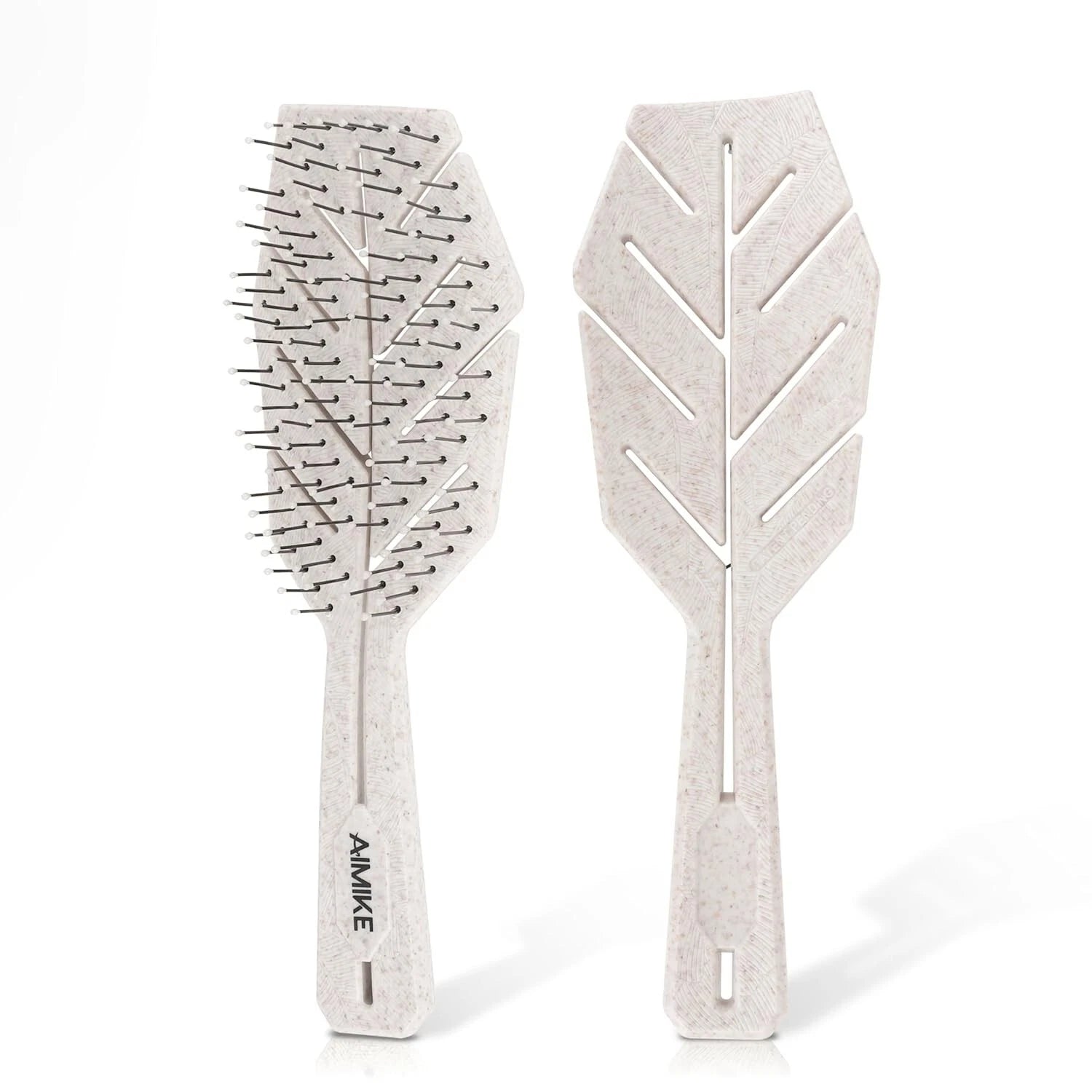 Vegan detangling hairbrush for wet and dry hair use