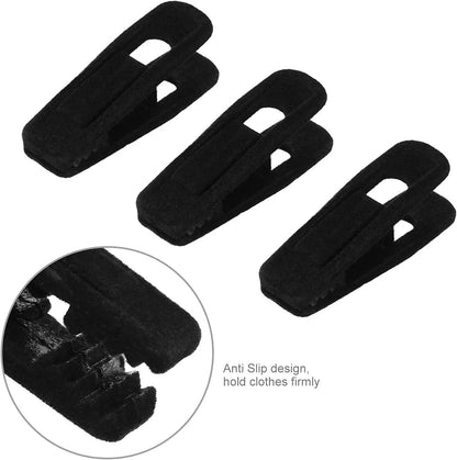 Velvet coat hanger with non slip surface for clothing safety