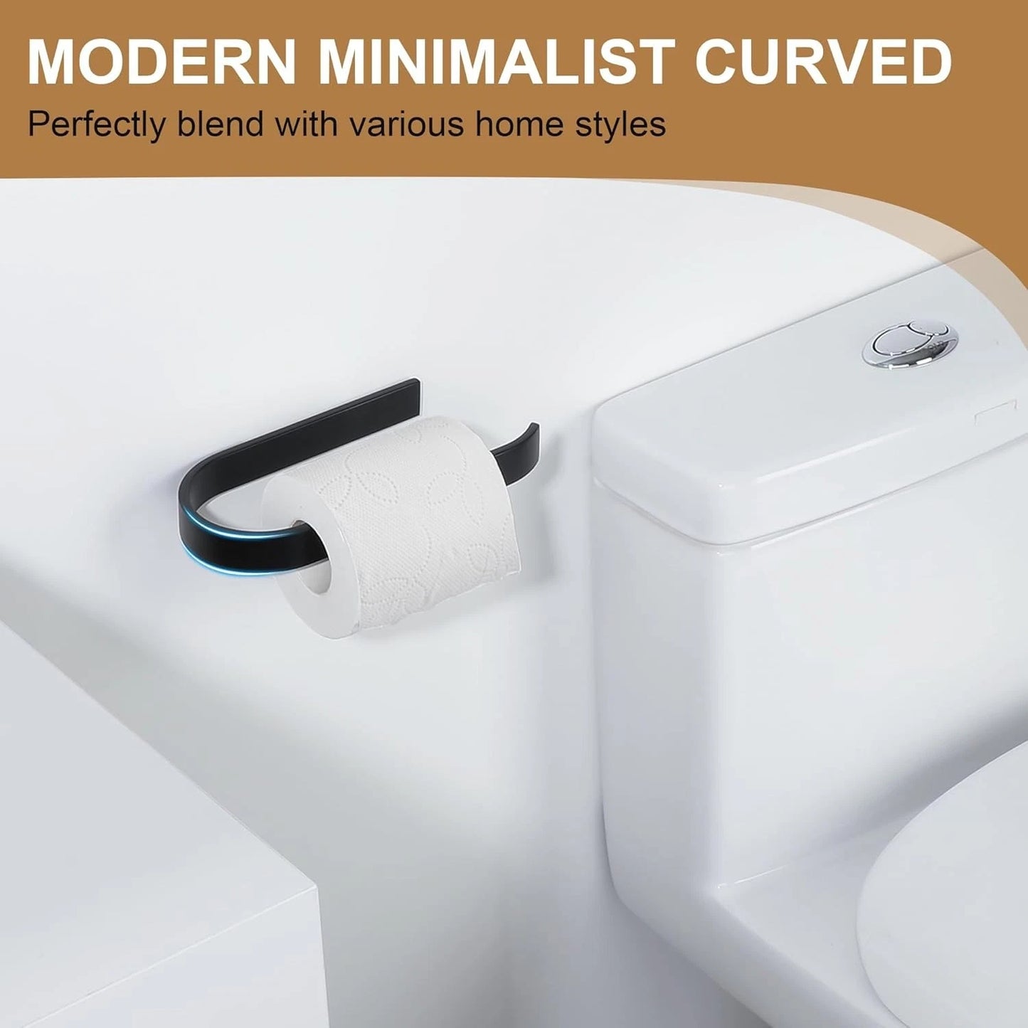Wall mounted towel rail showing strong adhesive grip on tiles