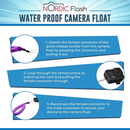 Waterproof buoyancy strap keeping phone safe during beach activities