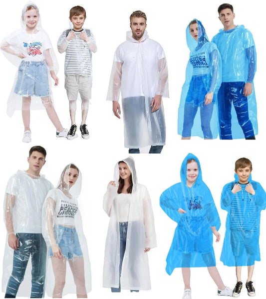 Waterproof hooded raincoat for adults and kids outdoor protection