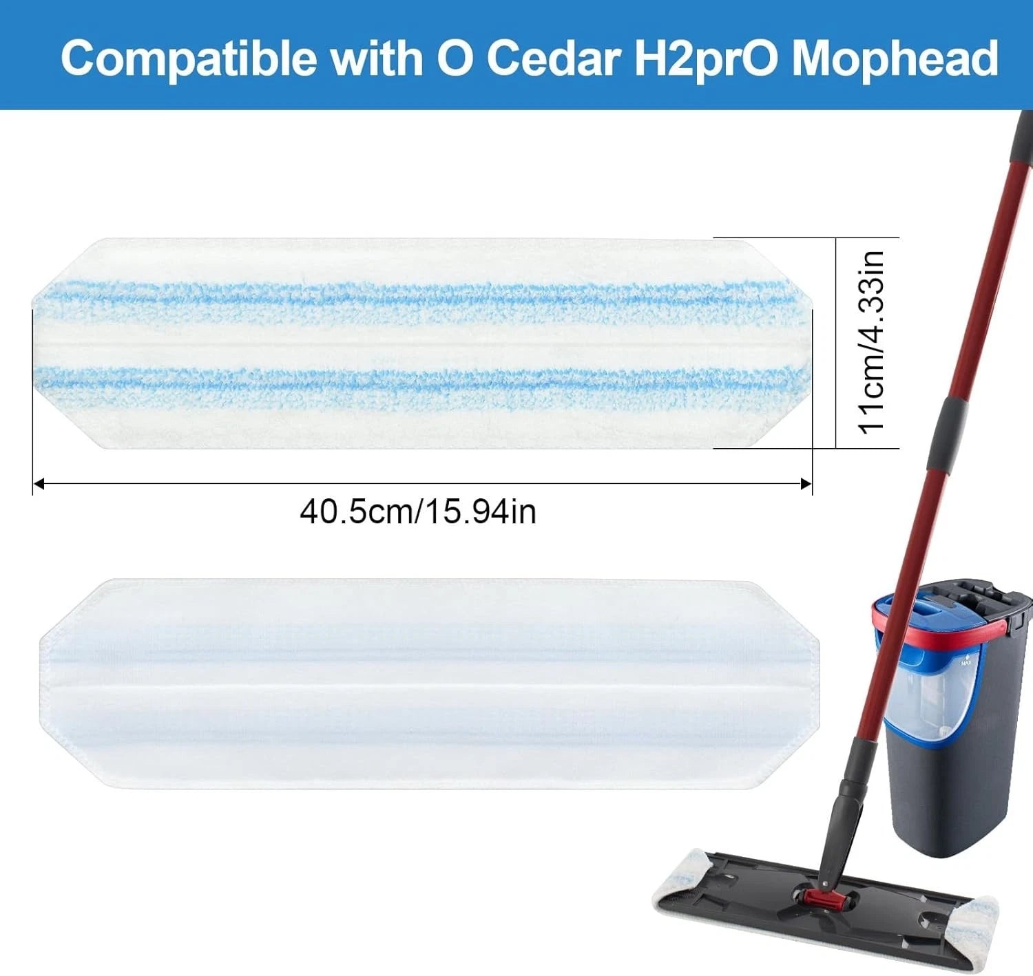 Wet and dry microfiber floor mop pad used for cleaning