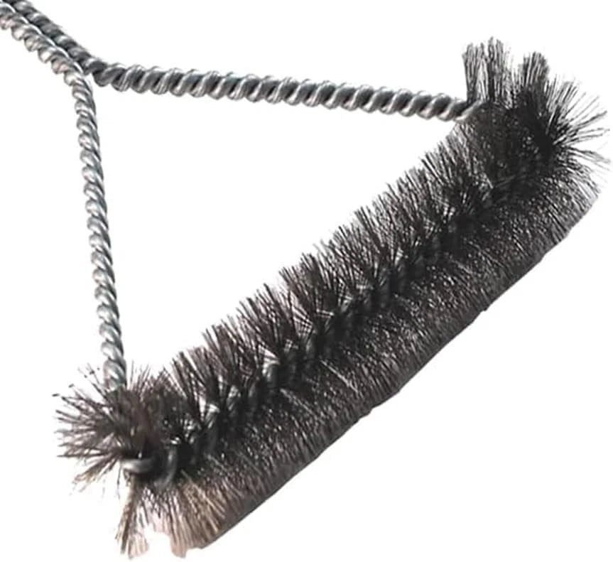 Wire grill scraper BBQ cleaner tool removing grease and residue