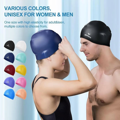 Womens and mens swim cap for beach and water sports use