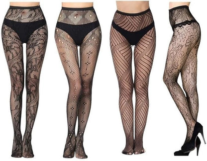 Women patterned tights lace fishnet stylish fashion wear