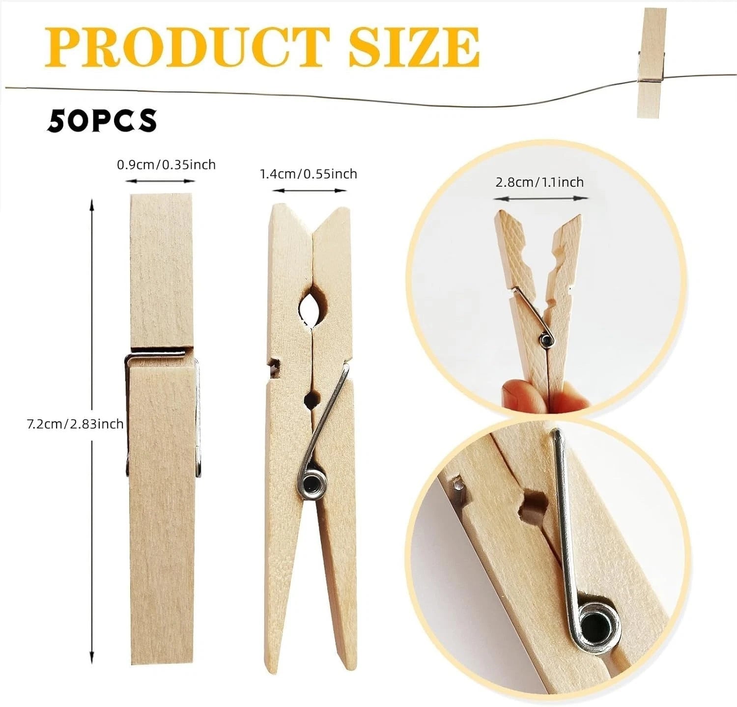 Wooden pegs packaging display included for UK buyers